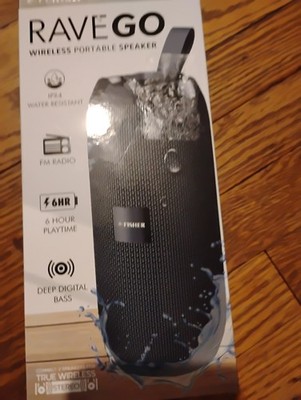  Fisher Rave Go Wireless Portable Speaker Bluetooth