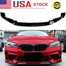 For Bmw F87 M2 2016-2021 Cs Style Gloss Black Front Bumper Lip Splitter Spoiler