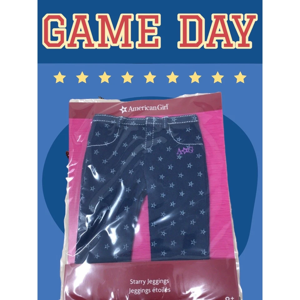 Conjunto de fútbol americano para muñeca American Girl camiseta Colts y jeggings estrellados NFL Indianápolis Foto 3 de 4