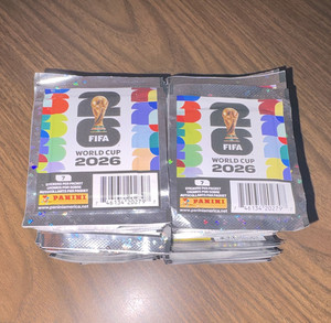 125 Panini FIFA World Cup 2026 Sealed Soccer Sticker Packs - 7 Stickers Each