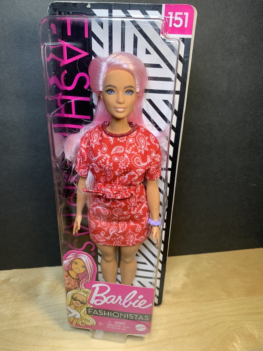Pink Fashionista 151 Barbie 2020 Fashionistas Doll #151 Curvy Pink