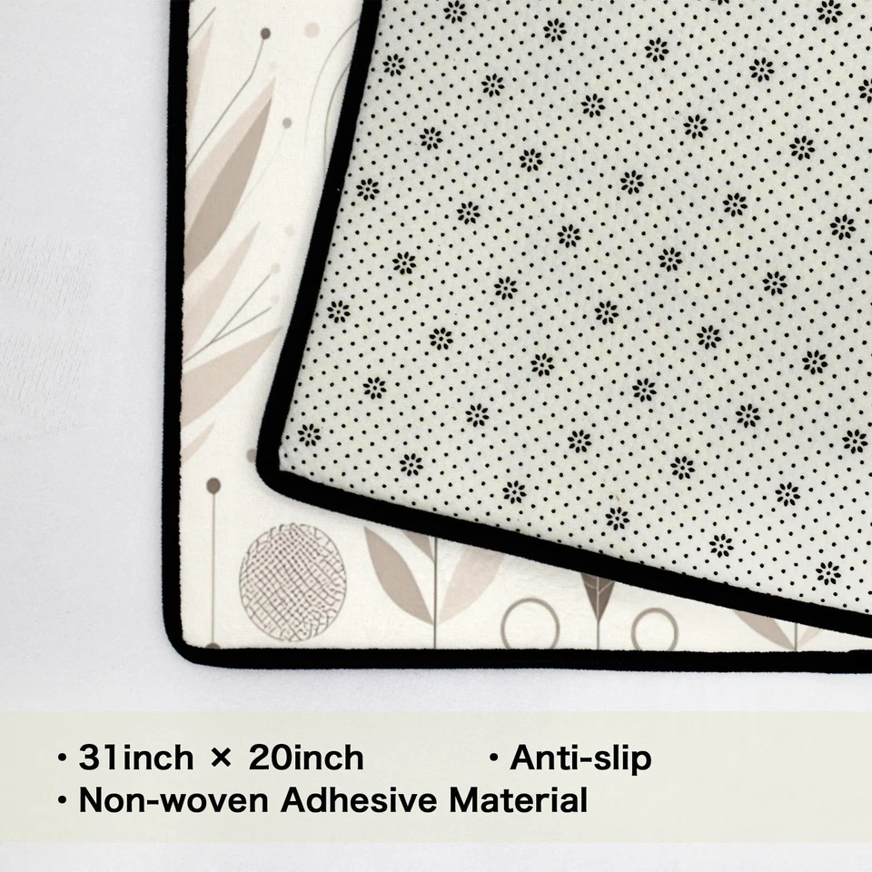 Bath Mat Area Rug 20x31 inches Design 356 Boho Elements Brown Beige - Image 4 of 4