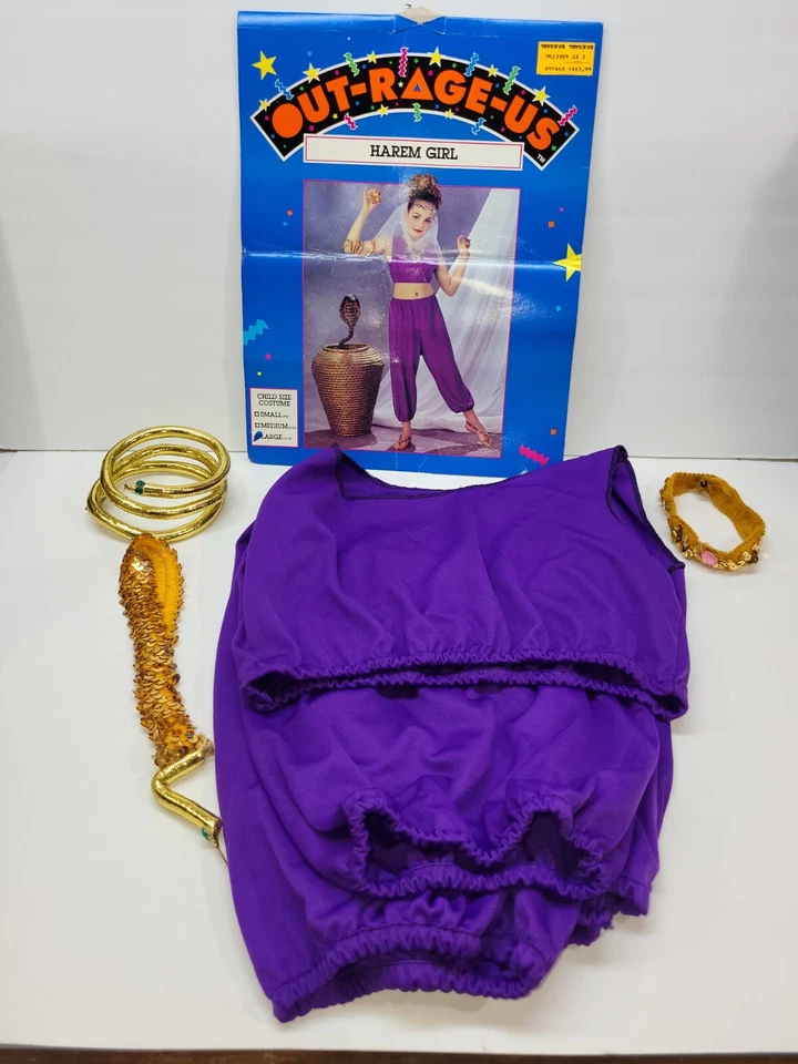 Винтажный джинн костюм гарем девочка карнавальный Kids платье размер L жасмин - Изображение 2 из 4
