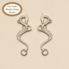 HORSING AROUND Traditional 1:9 Model Horse Scale DRAGON HACKAMORE BIT - Silver