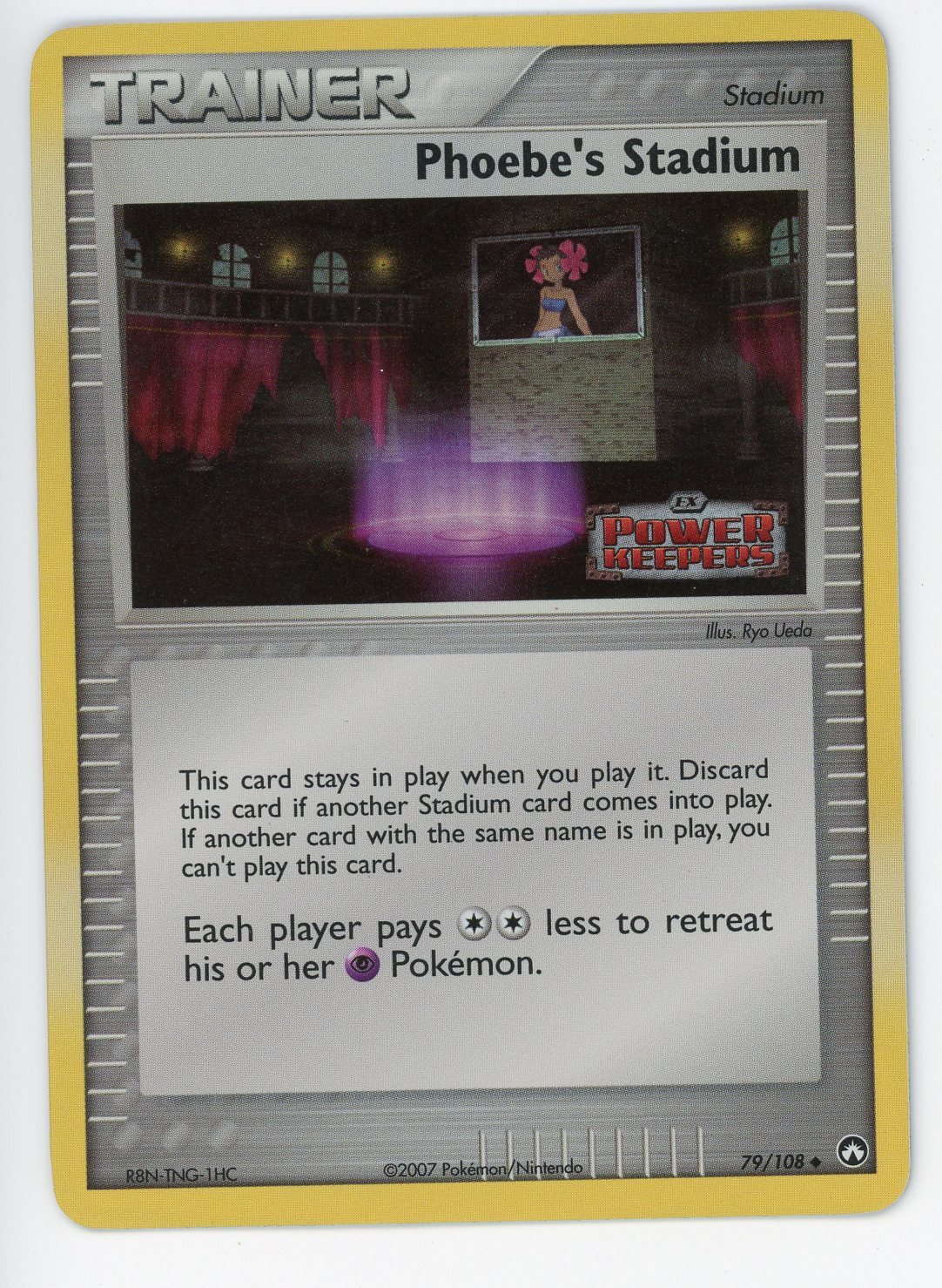 Pokemon Card Phoebe's Stadium 79/108 Reverse Holo Foil EX Power Keepers EX