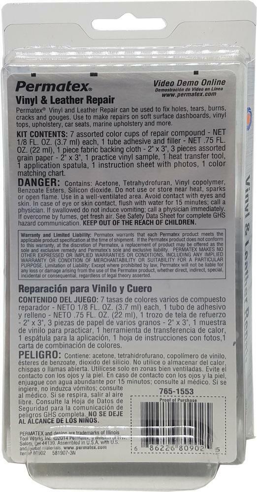 Permatex Vinyl And Leather Repair Kit