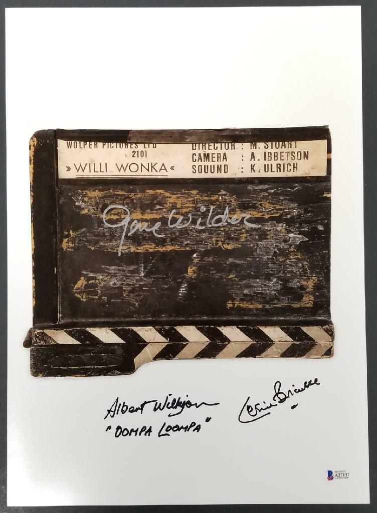 Gene Wilder Autographed Signed + Willy Wonka X3 Cast 12X17 Photo ~ Beckett Beckett Loa COA 