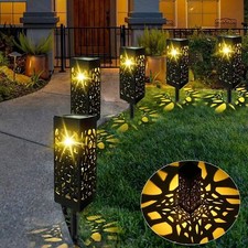 8x Solar Powered LED Stake Lights Garden Patio Lawn Lighting Waterproof Outdoor