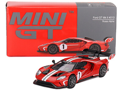 Mini GT Ford GT MK II #1 Rosso Alpha Red 1/64 Diecast Model Car