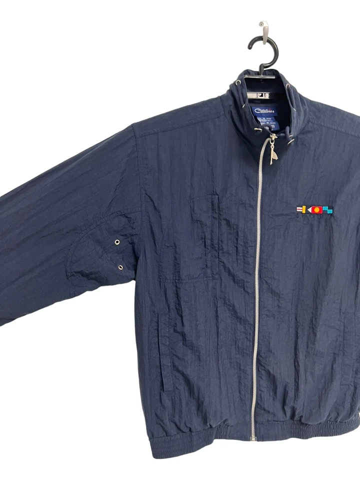 Женская легкая ветровка Catalina с длинным рукавом темно-синяя на молнии размер M - Изображение 4 из 4