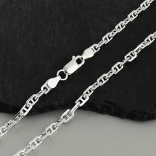 3.6mm Marina Anchor Link Chain Necklace - 925...