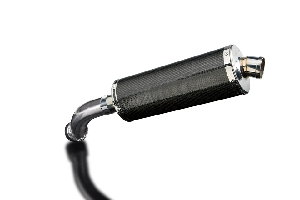Kit silenciador escape carbono ovalado 14" deslizable BMW R1200GS 2008-2012 Foto 2 de 4