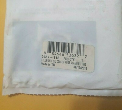 Arctic Cat NOS Oil Cooler Hose / Clamp Fitting Update Kit 0437-112
