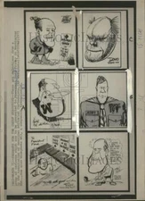 1975 Press Photo Gerald Ford President Cartoons WA - DFPC33637