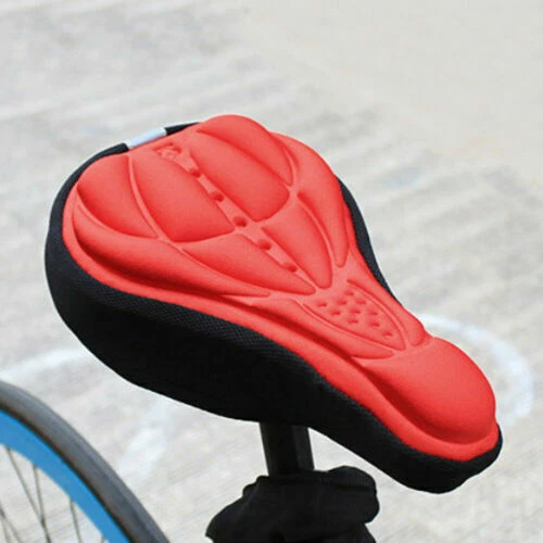 Funda de asiento de sillín de gel 3D para bicicleta Cojín acolchado suave cómodo Foto 3 de 4