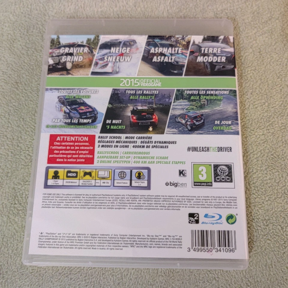 Jeu WRC 5 pour Sony PS3 - Pal FR Complet - Playstation 3 - World Rally W2C, photo 2 sur 3