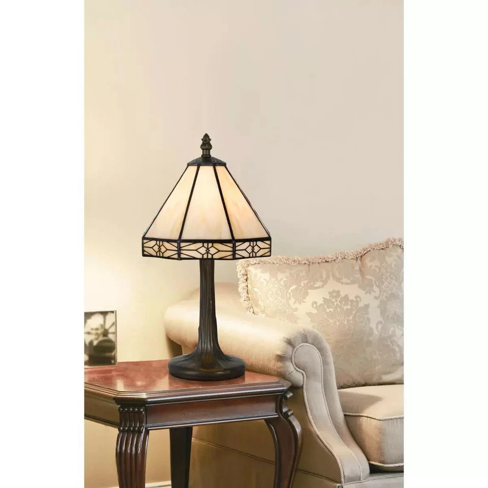 CAL Lighting & Accessories BO-2385AC Tiffany Table Lamp Antique Brass - New - Image 2 of 2