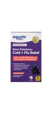 Equate Non-Drowsy Black Elderberry Homeopathic Cold  Flu Relief, 30 Count