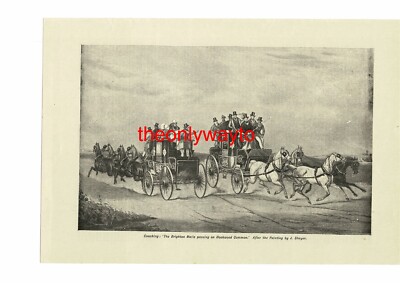 Brighton Mail Passing Hookwood Common, Buchillustration (Druck), um 1907
