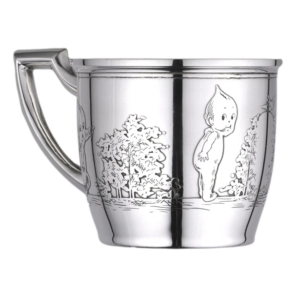 ANTIQUE - American Sterling Silver - Early Matthews & Co KEWPIE Mug — 第 3/4 张图片