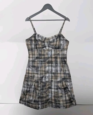 Peruvian Connection Karo Sommerkleid Träger | UK 16 | Neutral Mix