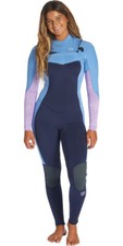 Billabong Womens Synergy 4/3mm GBS Chest Zip Wetsuit - Ocean Dream