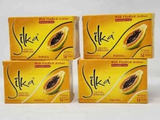 Silka Whitening Herbal Papaya Soap with VitaRich Actives 135g (Lot of 4)