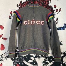 VTG Ciocc Tomasso Italy Cycling Sweater Knit Jersey 100% Wool Bike Racing