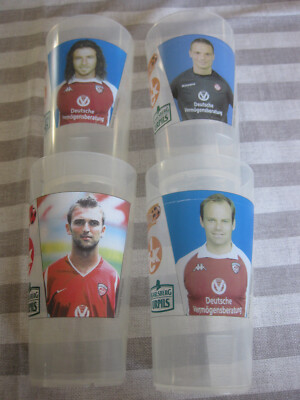 Becher 1. FCK Becher je 0,3 Liter Kunststoff Macho Hengen Nerlinger u.Amanatidis