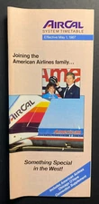 AirCal Timetable Effective May 1, 1987