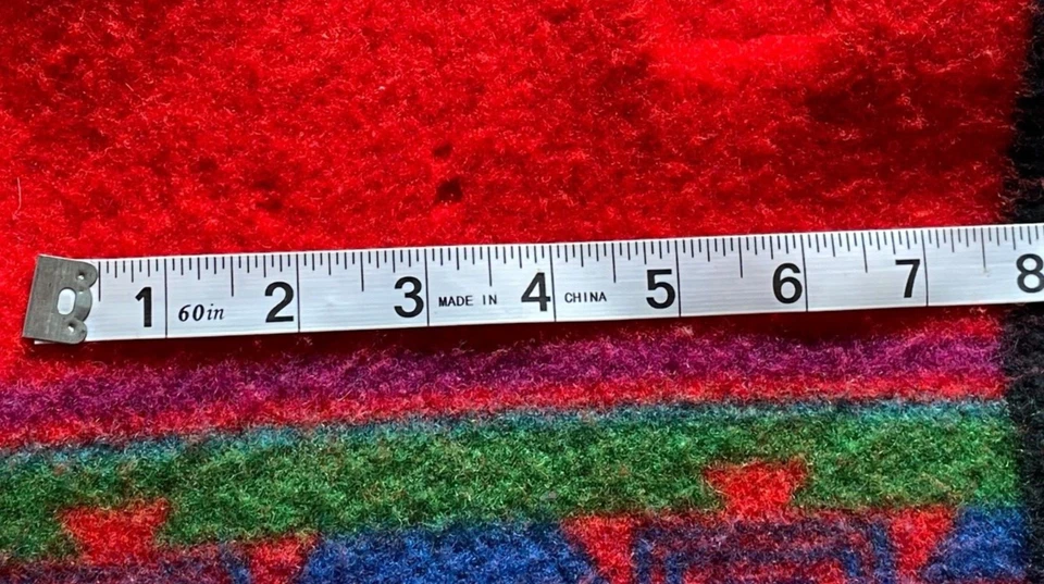 Pendleton Beaver State wool throw blanket red blue southwest Vintage 38 x 68 - Image 4 of 4