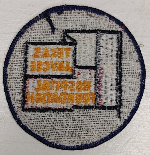 Vintage Texas Jaycee Hospital Foundation Jacket Patch TX Flag Service Insignia  - Picture 2 of 2