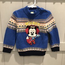 Vintage Mickey Mouse Toddler Embroidered Sweater