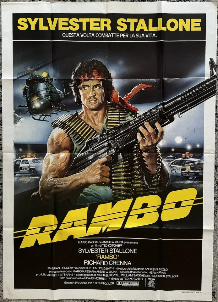 FIRST BLOOD *RAMBO* 1982 ORIGINAL ITALIAN 2-SHEET MOVIE POSTER - Bild 2 von 4
