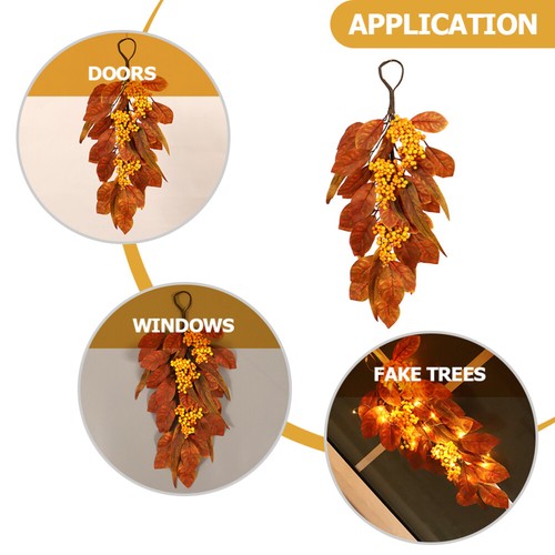 Set of 2 Maple Leaf Wall Hanging Autumn Pendant Thanksgiving Swag - 第 2/12 張圖片