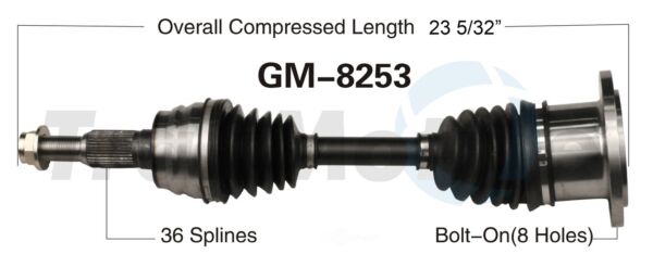 CV Axle Shaft Front-Left/Right SurTrack GM-8253 for sale online | eBay
