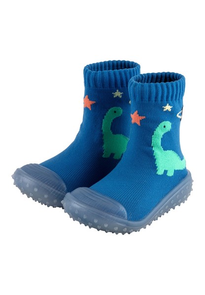 Dino Socken Gr. 28 Mit Gummisohle - Sterntaler Baby Kindersocken, Blau-image