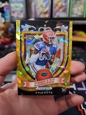 2021 Panini Prizm Draft Picks 167 Kyle Pitts Crusade Gold Cracked Ice Prizm RC