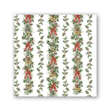 Michel Design Works Holiday Garland Paper Napkins ~~ Cocktail Size ~~