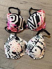 LOT of 10 Women's VICTORIA'S SECRET Underwire Bras Size 32DDD (8) & 34DD (2)
