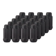 20 Black 14x2 Closed End XL Bulge Acorn Lug Nuts for Aftermarket Wheels