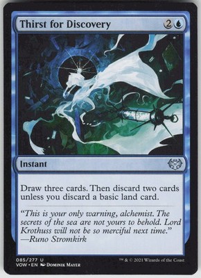 MTG Thirst for Discovery 85 Innistrad: Crimson Vow U NM