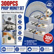 300PCS 30K Fake Dollar Bill Props Toy Money Cash Stack for Content Creators