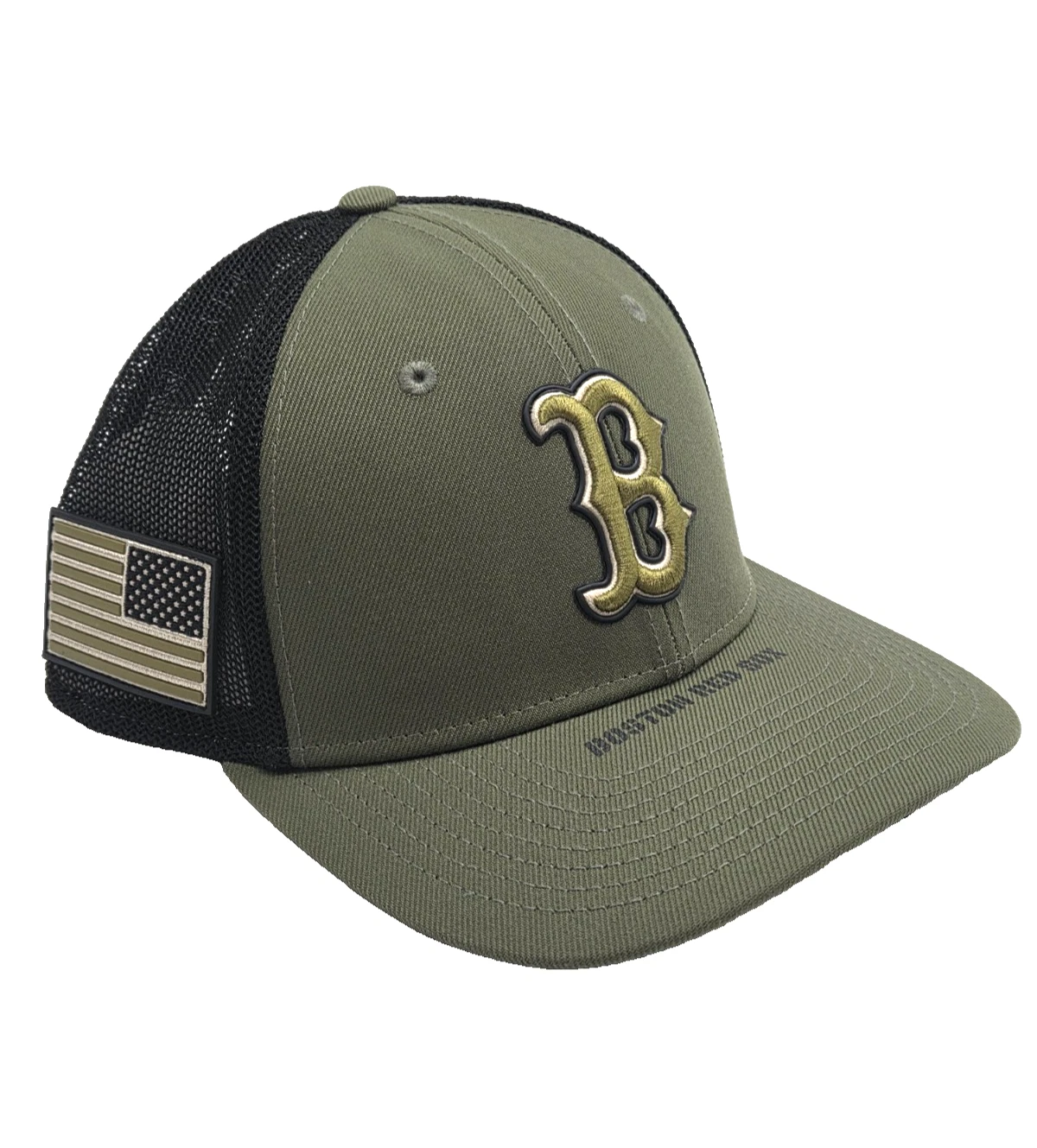 Men's Boston Red Sox New Era Olive 2026 Armed Forces L/XL Flex Hat 39THIRTY