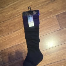 Women s Leg Warmers, Black Purple Solid Pattern, One Size - 1 Pair