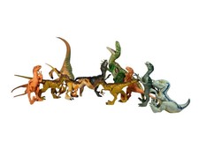 Jurassic Park Dinosaur Toy Lot Velociraptor Collection 11 Action Figures RETIRED