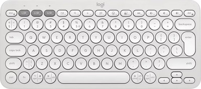Logitech Pebble Keys 2 K380s Bluetooth Tastatur - Weiß, US-Englisch