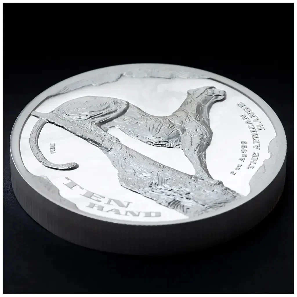Silbermünze 1kg Cheetah High Relief Künstler-Ausgabe Südafrika - 2026 - PP