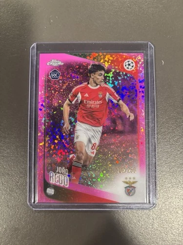 2025-26 Topps Uefa Club Competitions - Joao Rego #168 Pink Speckle /250 RC
