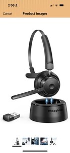 Mopchnic Bluetooth Headset with mic noise cancelling Connect 2 Devises
